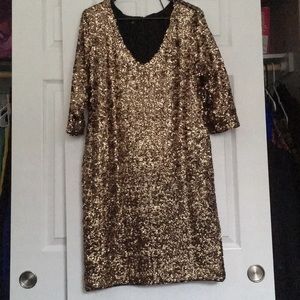 Gold sequence dress